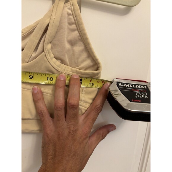 Lululemon Nulu Front Gather Sports Bra Sz 6 Prosecco color running yoga Gym - Picture 10 of 11